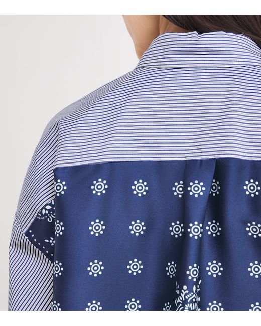 Weekend by Maxmara Blue Cotton Cropped Shirt