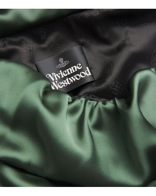 Vivienne Westwood Green Puff-Sleeve Ginnie Amber Midi Dress