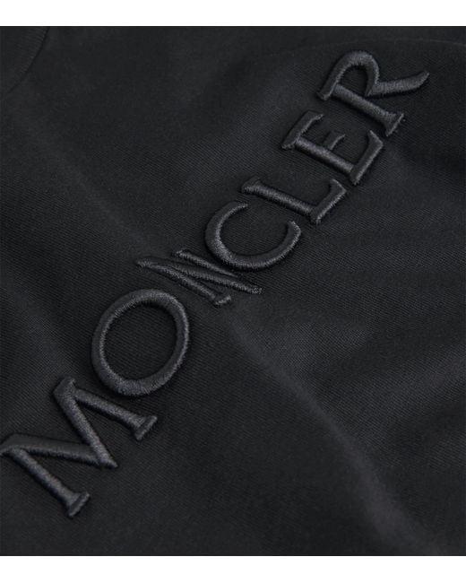 Moncler Black Cotton Logo T-Shirt