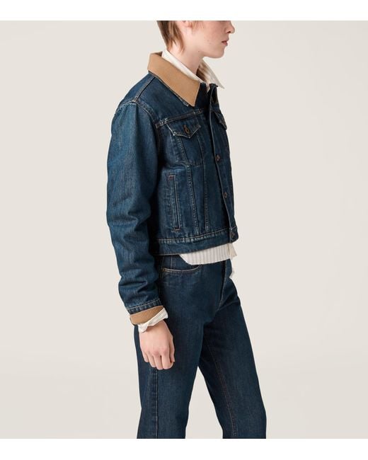Miu Miu Blue Denim Blouson Jacket