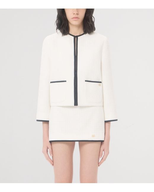 Valentino Natural Cotton Tweed Jacket