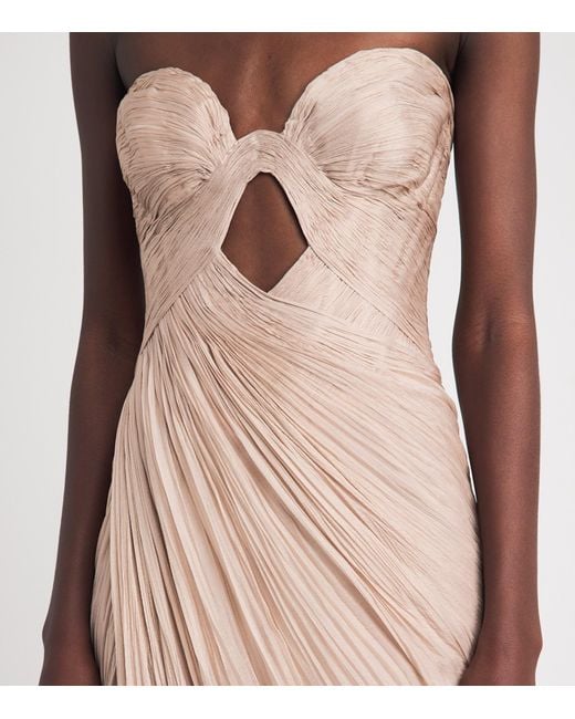 Maria Lucia Hohan Natural Silk Strapless Zephyra Gown