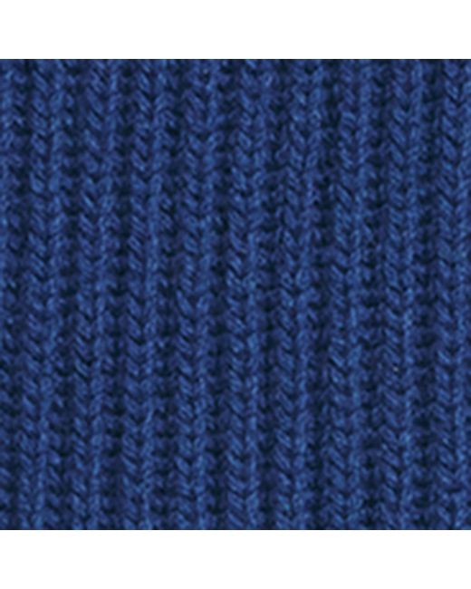 Johnstons Blue Cashmere Lovat Ribbed Scarf for men