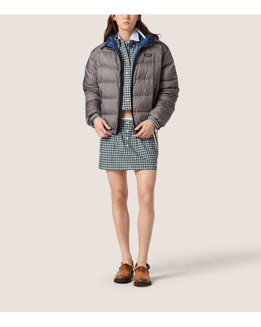 Miu Miu Gray Down Ponge Puffer Jacket