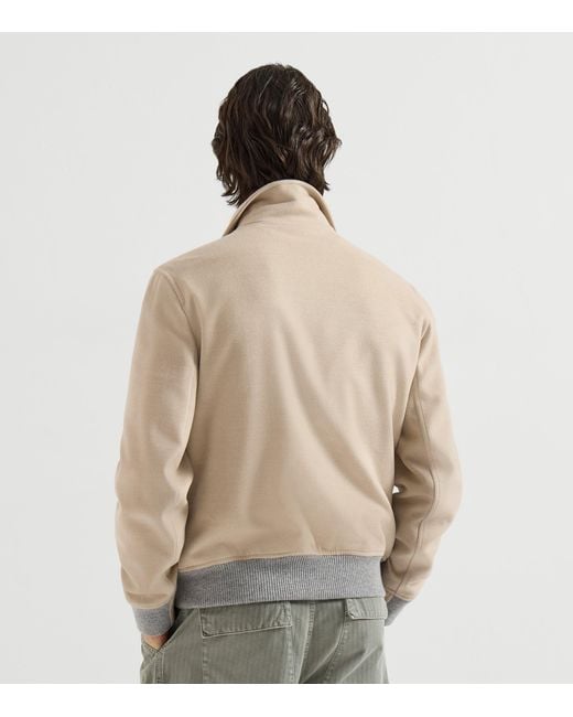 Brunello Cucinelli Natural Virgin Wool Shacket for men