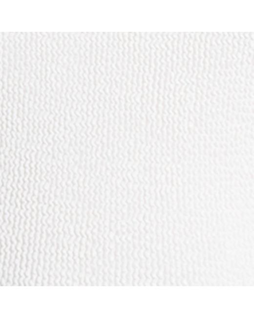 Hunza G White Camille Twisted-Strap Swimsuit