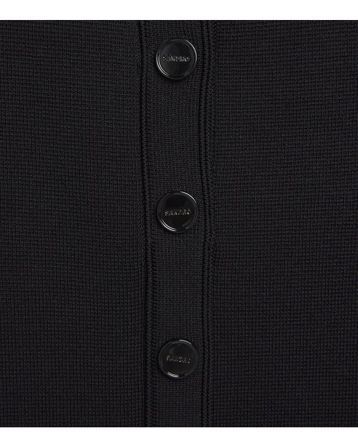 Sandro Black Knitted Peplum Maxi Dress