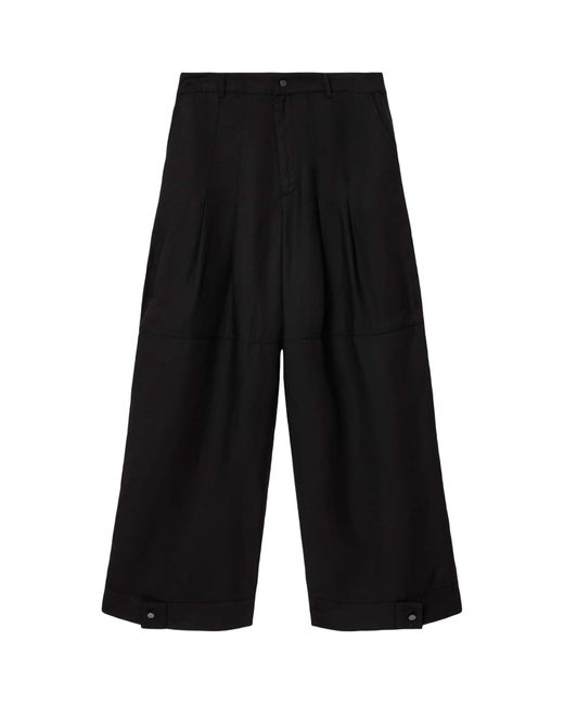 AllSaints Black Sherell Wide-Leg Trousers