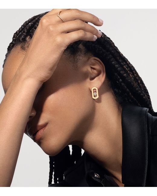 Messika Metallic So Move And Diamond Stud Earrings