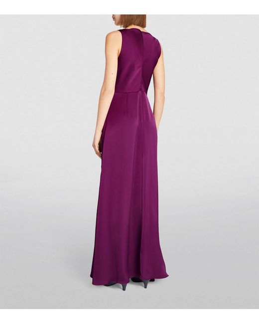 MAX&Co. Purple Satin Maxi Dress
