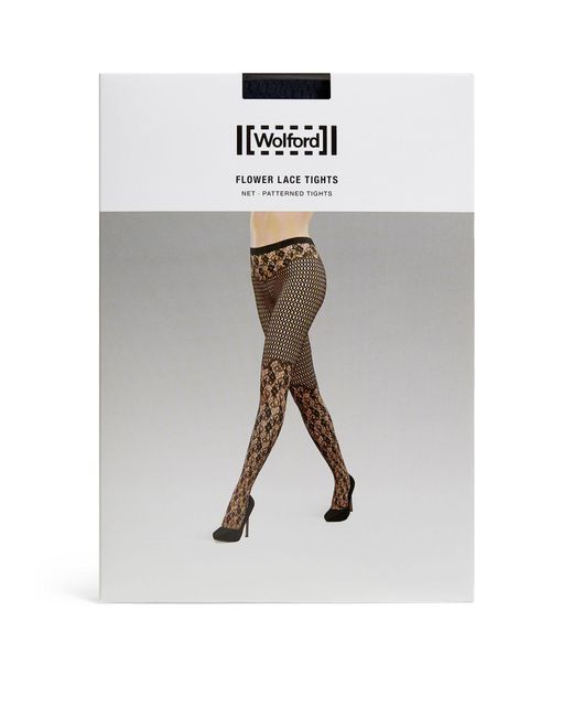 Wolford White Lace Flower Tights
