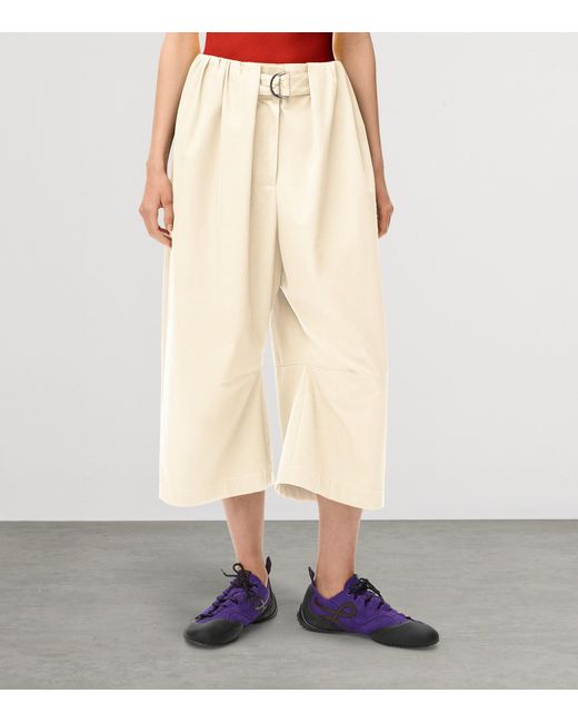 Loewe Natural Cropped Belted Trousers