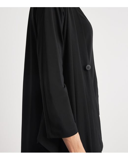 Issey Miyake Black Drape Jersey Cardigan