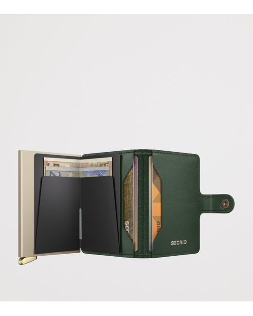 Secrid Green Premium Leather Embossed Diamond Miniwallet
