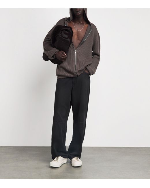 Rick Owens White Leather Vintage Sneakers for men