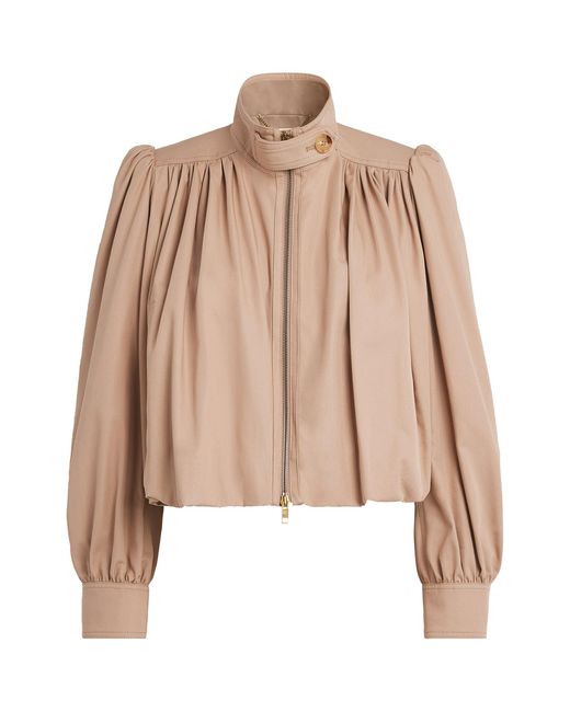 Chloé Natural Cotton Canvas Boule Jacket