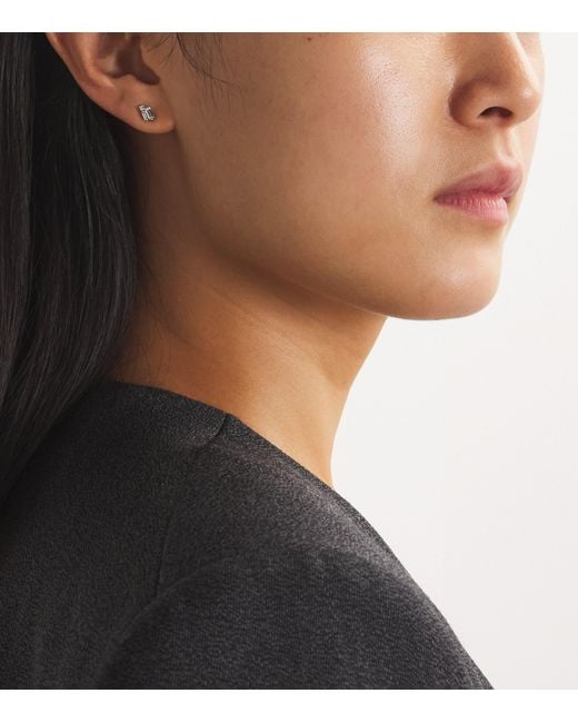 Suzanne Kalan White And Diamond Bold Burst Stud Earrings