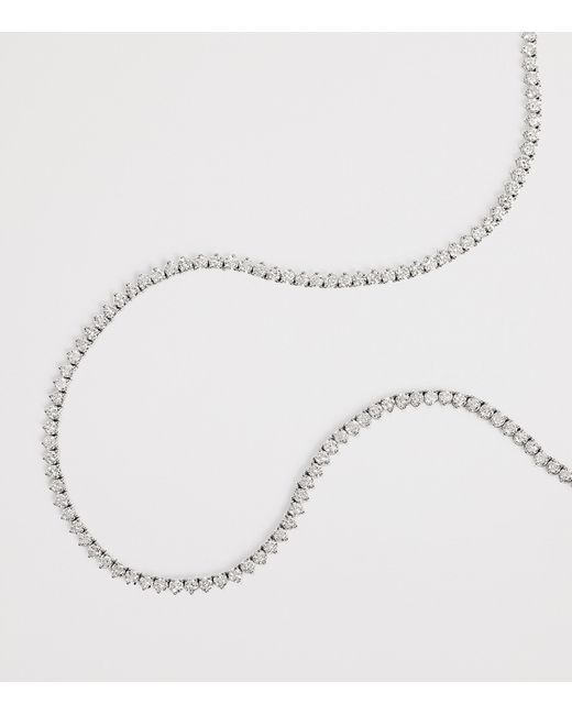 Harrods Metallic And Diamond Tennis Necklace