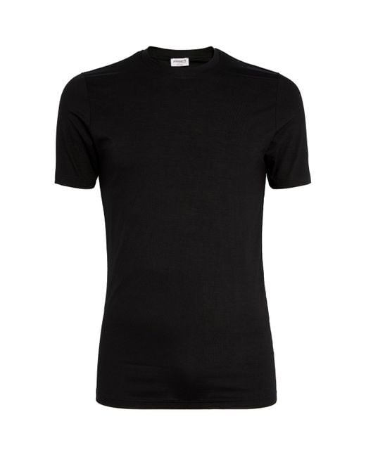 Zimmerli of Switzerland Black Stretch-Modal Pureness T-Shirt for men