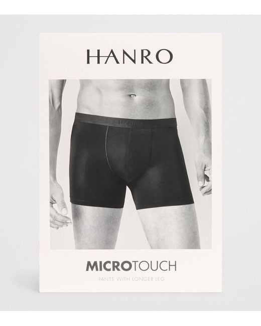 Hanro Blue Micro-Touch Shortleg Boxer Briefs for men