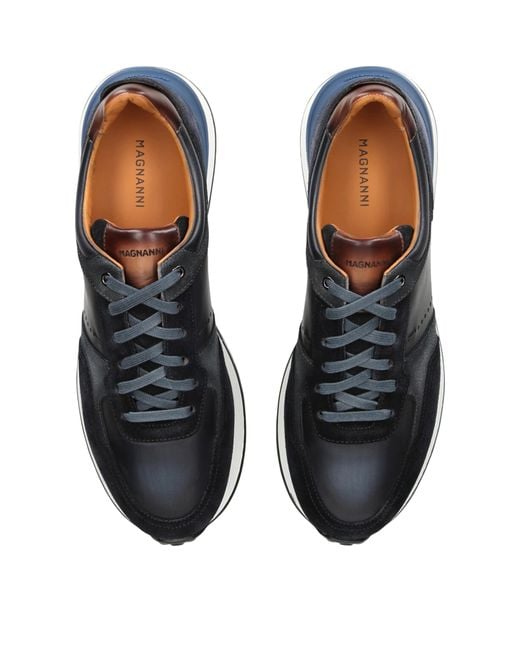 Magnanni Shoes Blue Xl Grafton 3 Runner Sneakers for men