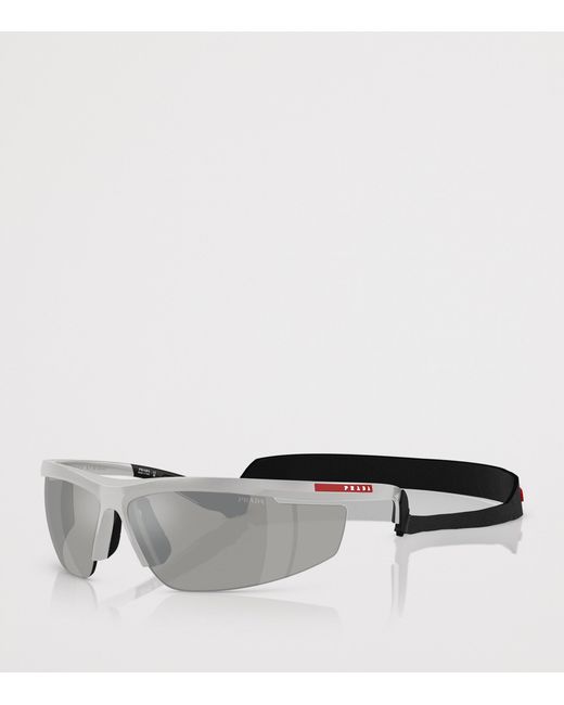 Prada Linea Rossa Gray Ps A02S Pillow Sunglasses for men