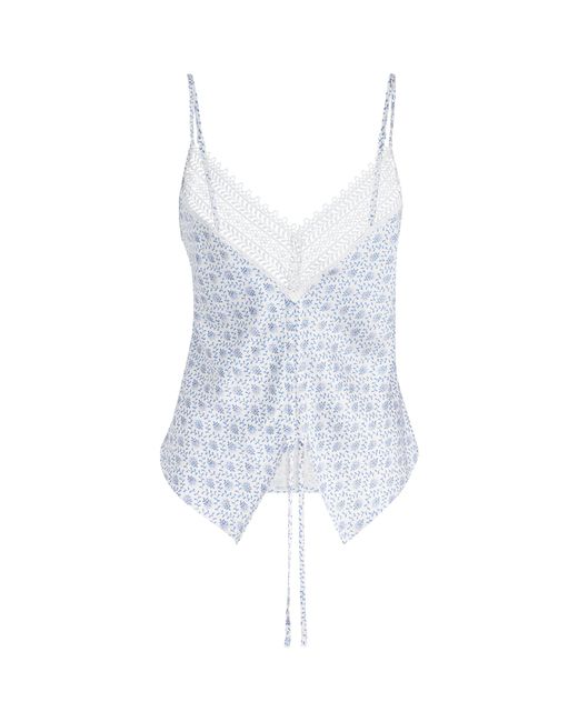 Claudie Pierlot Blue Lace-Trim Top
