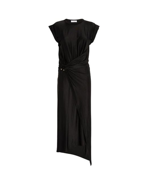 Rabanne Black Piercing-Detail Midi Dress