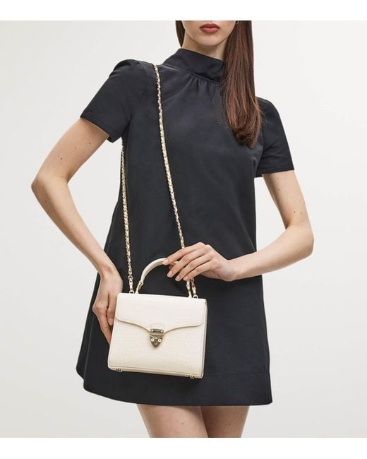 Aspinal Natural Midi Mayfair Top-Handle Bag