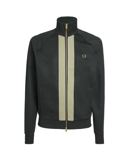 Fred Perry Green Chenille Tape Track Jacket for men