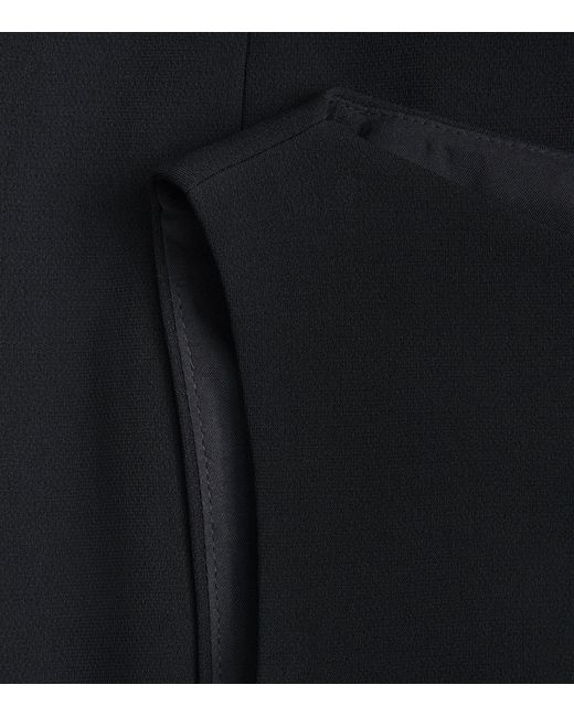 Theory Black Admiral Crepe Midi Shift Dress
