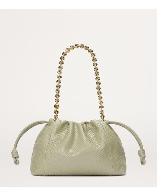 Loewe Metallic Python Flamenco Purse