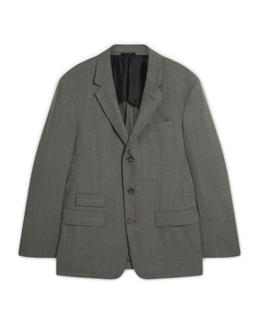 Dunhill Gray Wool-Cashmere Bourdon Blazer for men