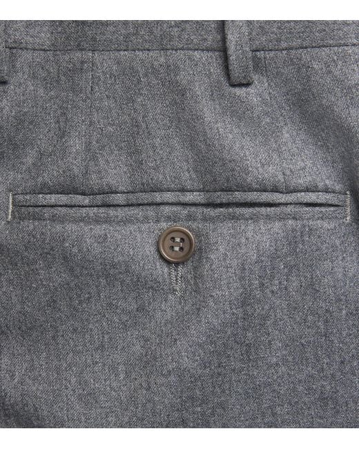 Canali Gray Slim Tailored Trousers for men
