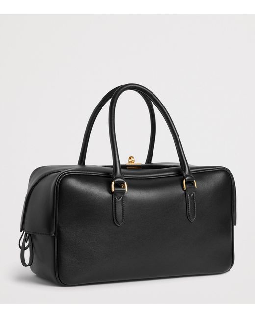 Balenciaga Black Lambskin Le 7 Bowling Bag