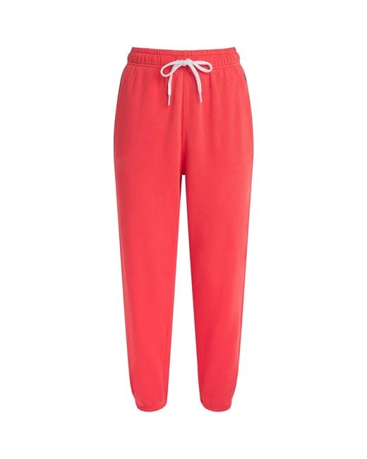 Polo Ralph Lauren Red Cotton-Blend Cuffed Sweatpants