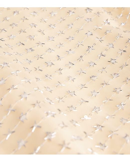Staud Natural Embellished Ciara Midi Skirt