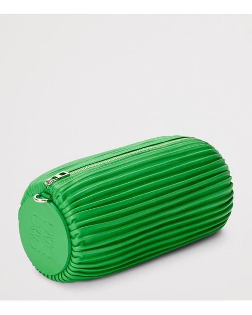 Loewe Green Lambskin Bracelet Pouch Shoulder Bag