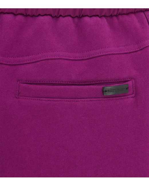 Saint Laurent Purple Embroidered Logo Sweatpants for men