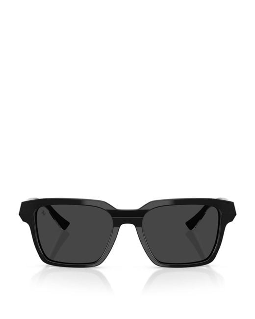 Ferrari Black Acetate Square Polarised Sunglasses