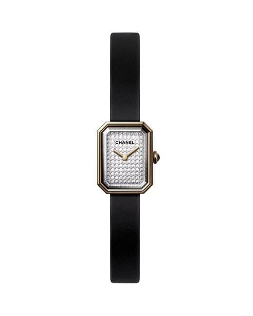 Chanel White Yellow Gold And Diamond Première Ribbon Watch 15.2mm