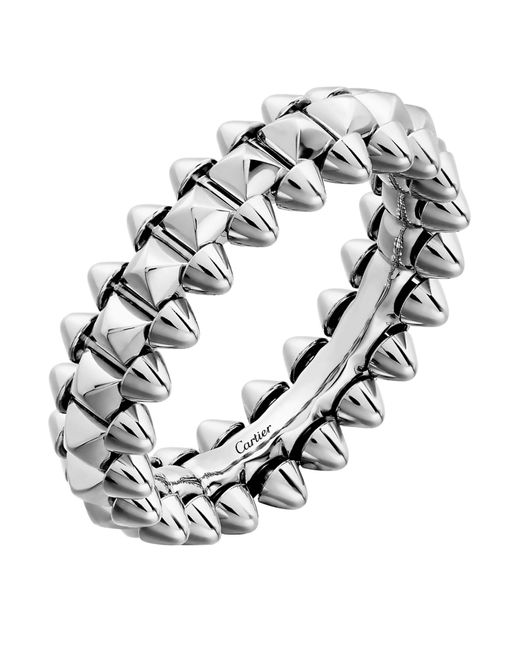 Cartier Metallic Small White Gold Clash De Ring