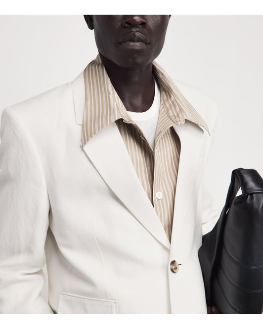 AMI White Single-Breasted Blazer for men