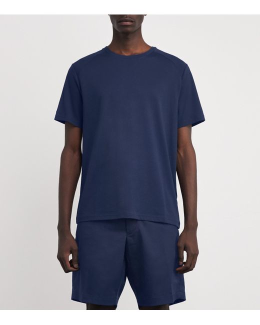 Ralph Lauren Blue Cotton-Blend Performance T-Shirt for men