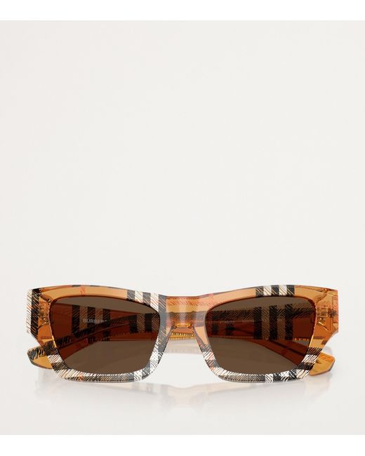 Burberry Brown Acetate Square Cat Eye Sunglasses
