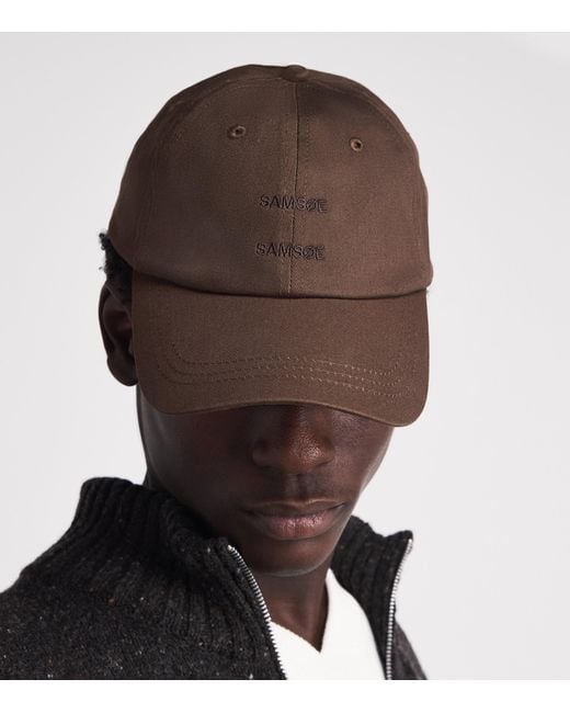 Samsøe & Samsøe Brown Organic Cotton Saaddie Cap for men
