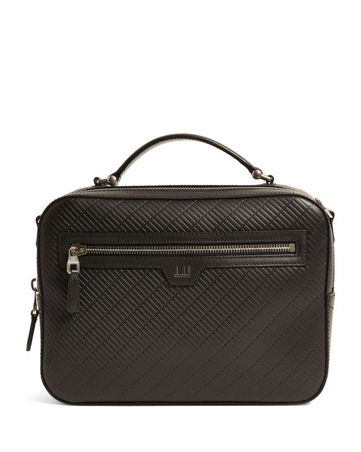 Dunhill Black Calfskin Rollagas Top-handle Bag for men