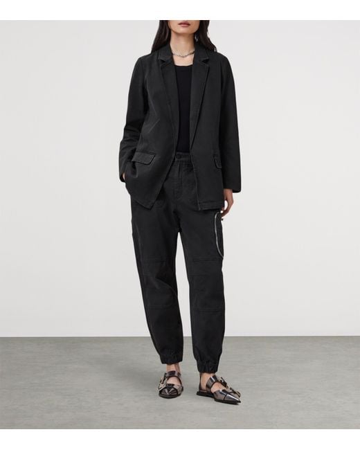 AllSaints Black Denim Aleida Blazer