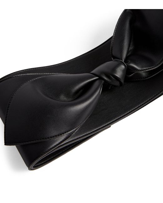 Marina Rinaldi Black Bow-detail Bustier Belt