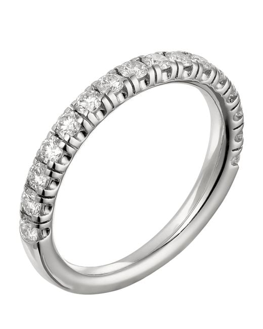 Cartier Metallic Platinum And Diamond Étincelle De Wedding Band